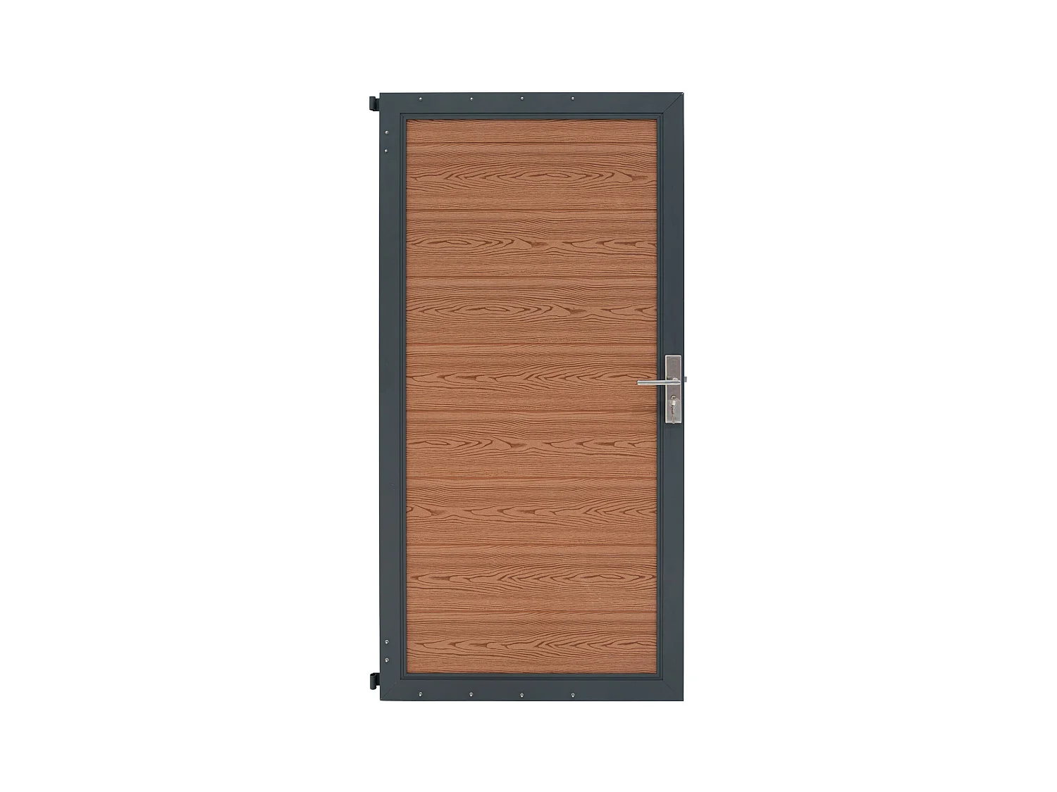 Puerta para Vallas para exteriores de WPC y Aluminio | Marrón