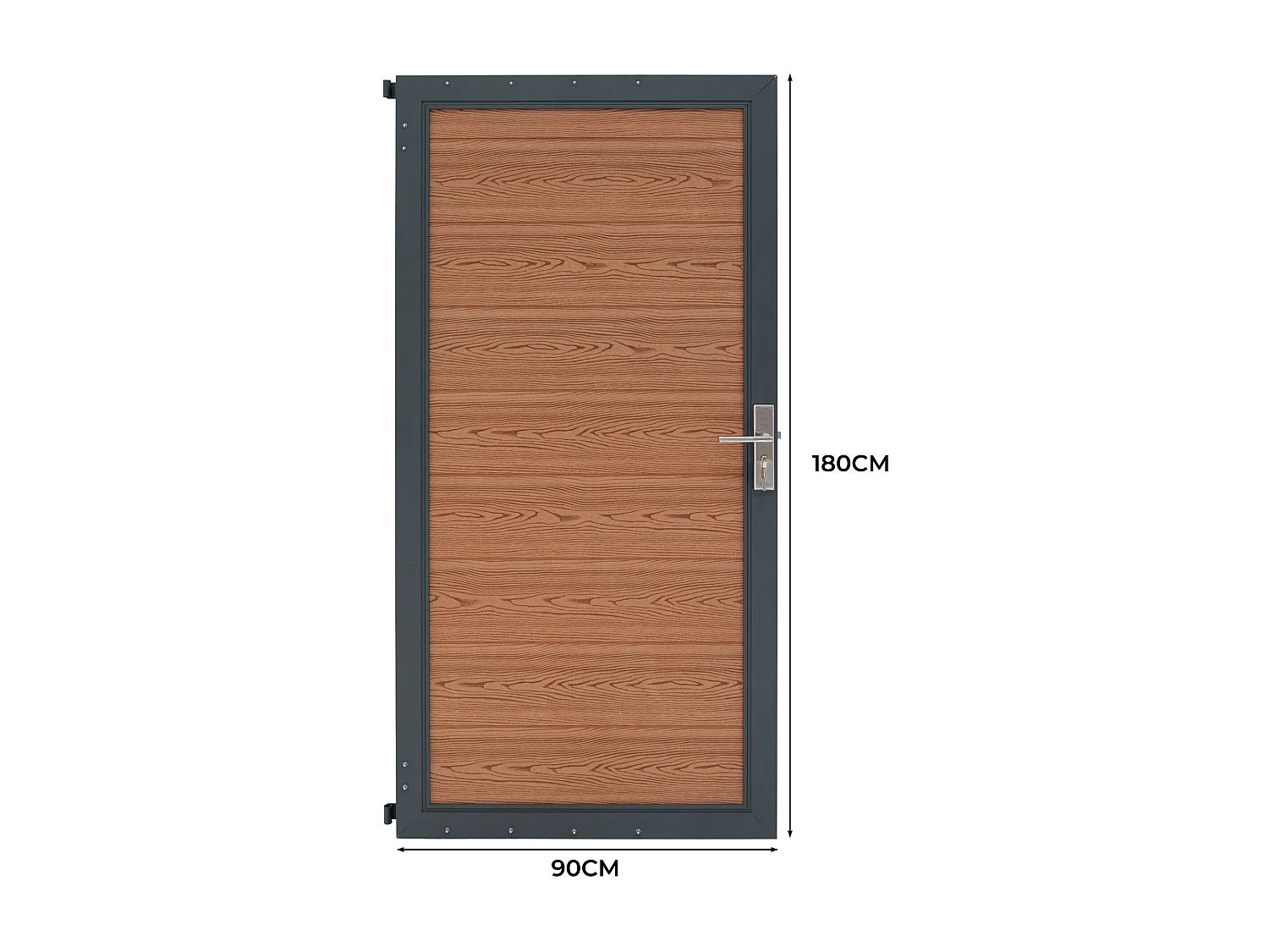 WPC Sichtschutzzaun Tor – Braun