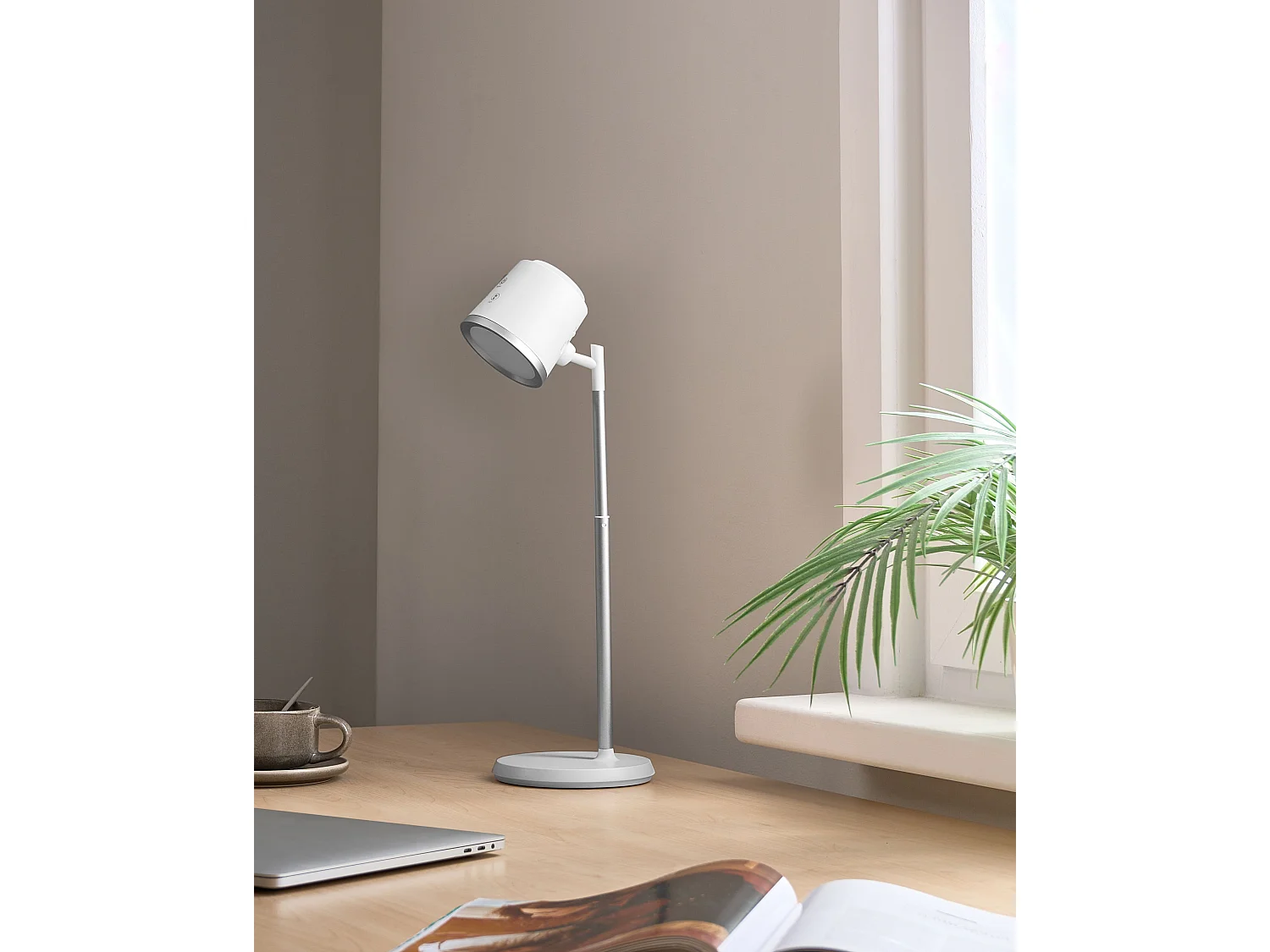 Lampe de bureau LED LIBRA Avec variateur Blanc