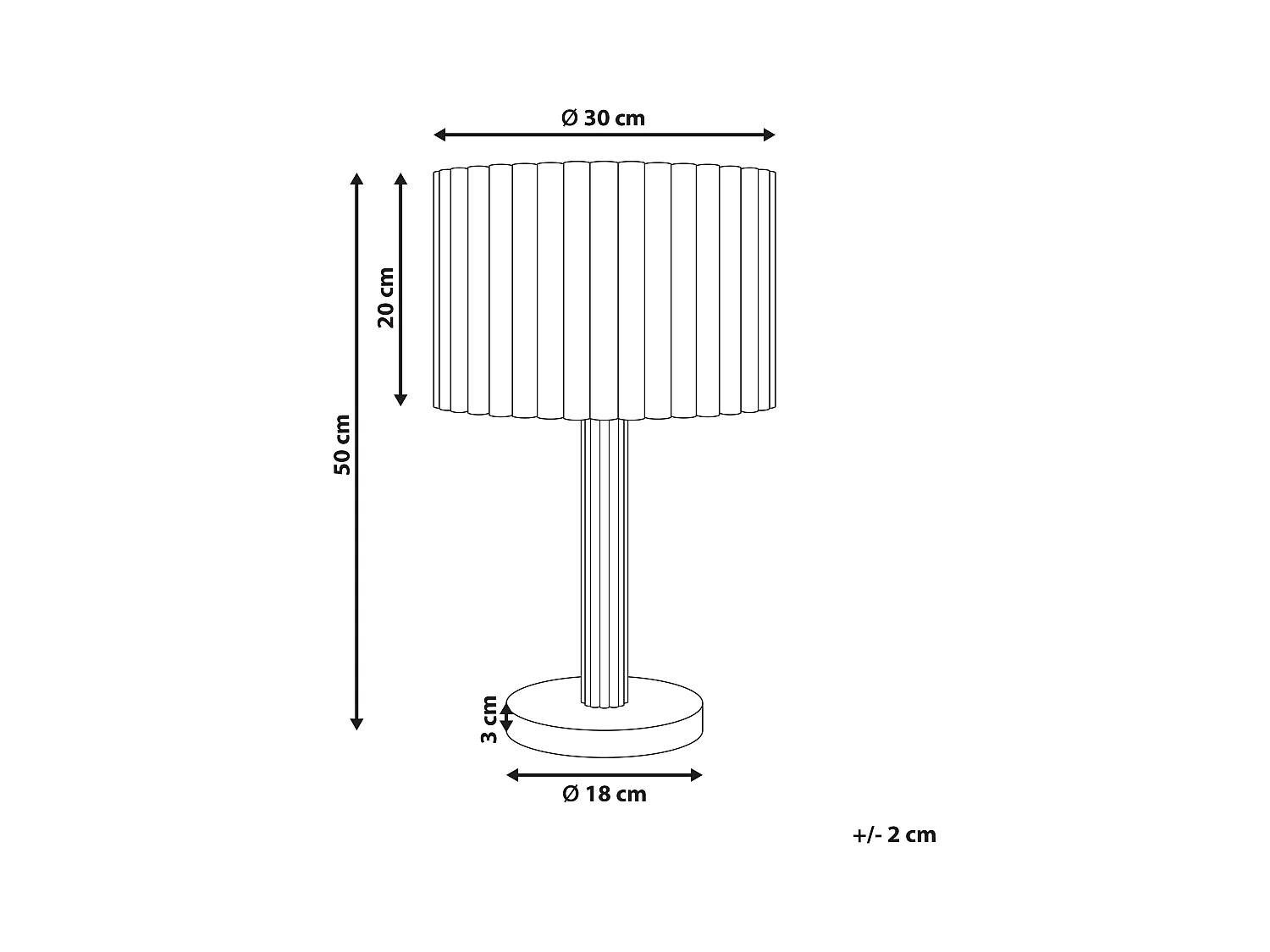 Lampe à poser BELESSA Lin synthétique Beige clair