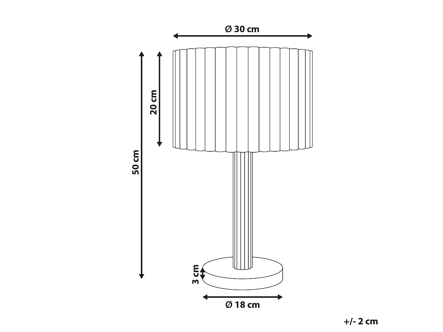 Table Lamp BELESSA Linen Light Beige