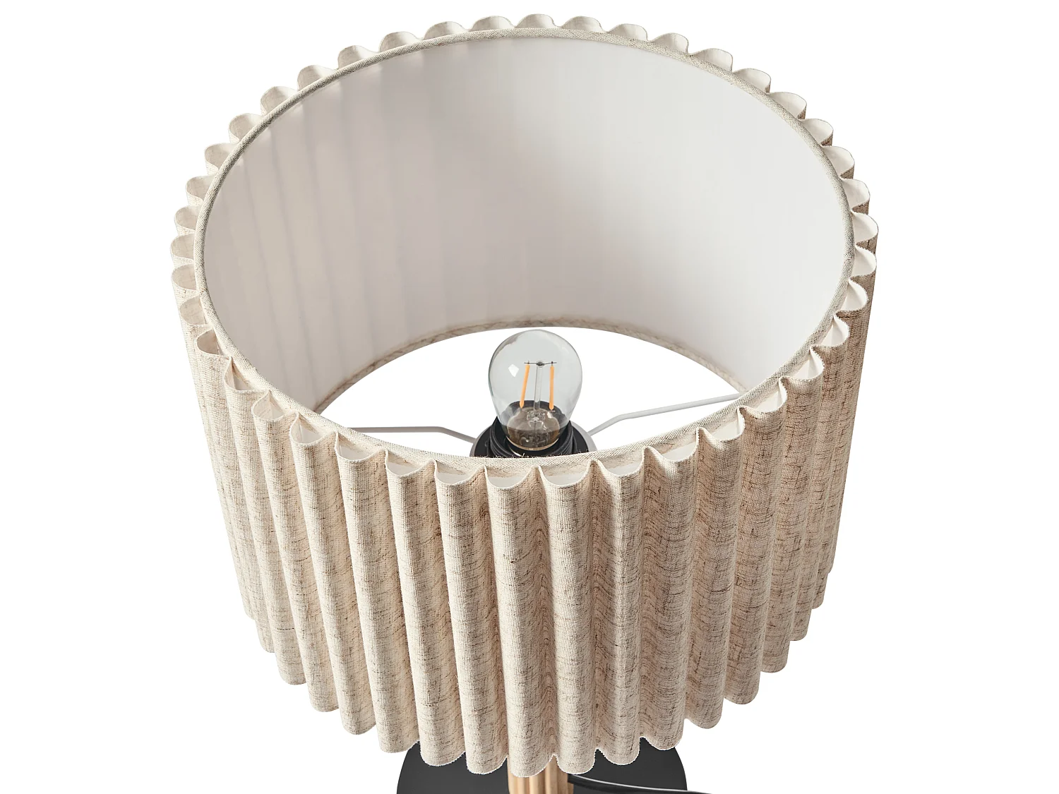 Table Lamp BELESSA Linen Light Beige