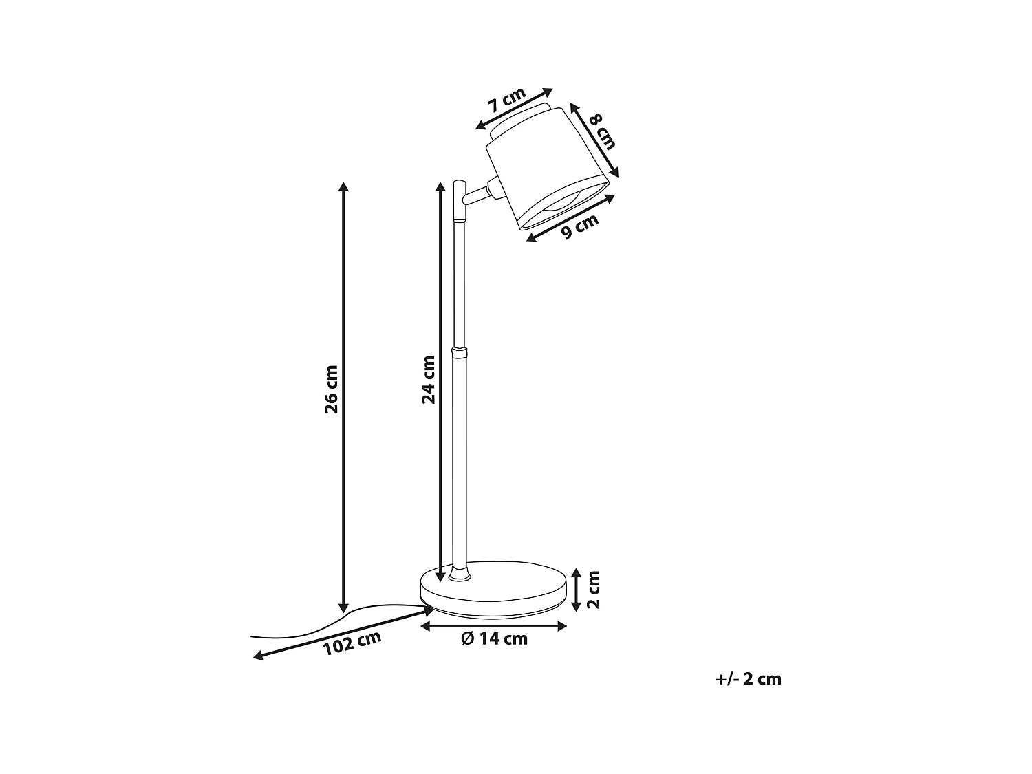 Lampe de bureau LED LIBRA Avec variateur Noir
