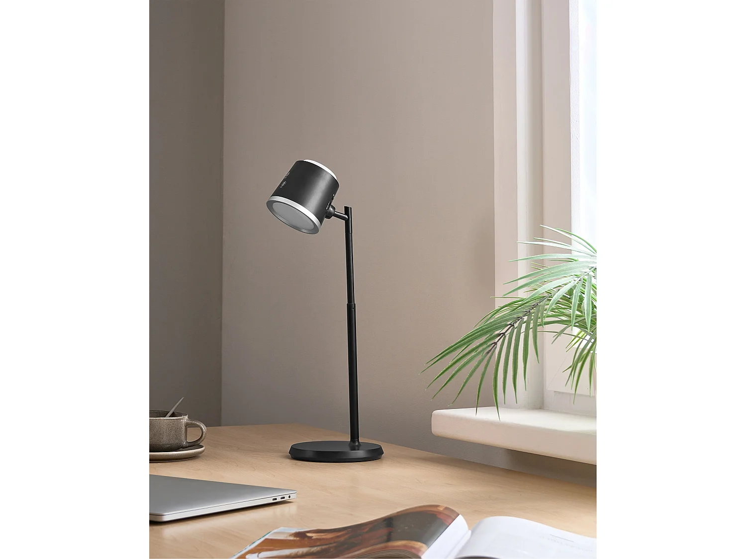 Lampe de table LED sans fil LIBRA Avec variateur Noir