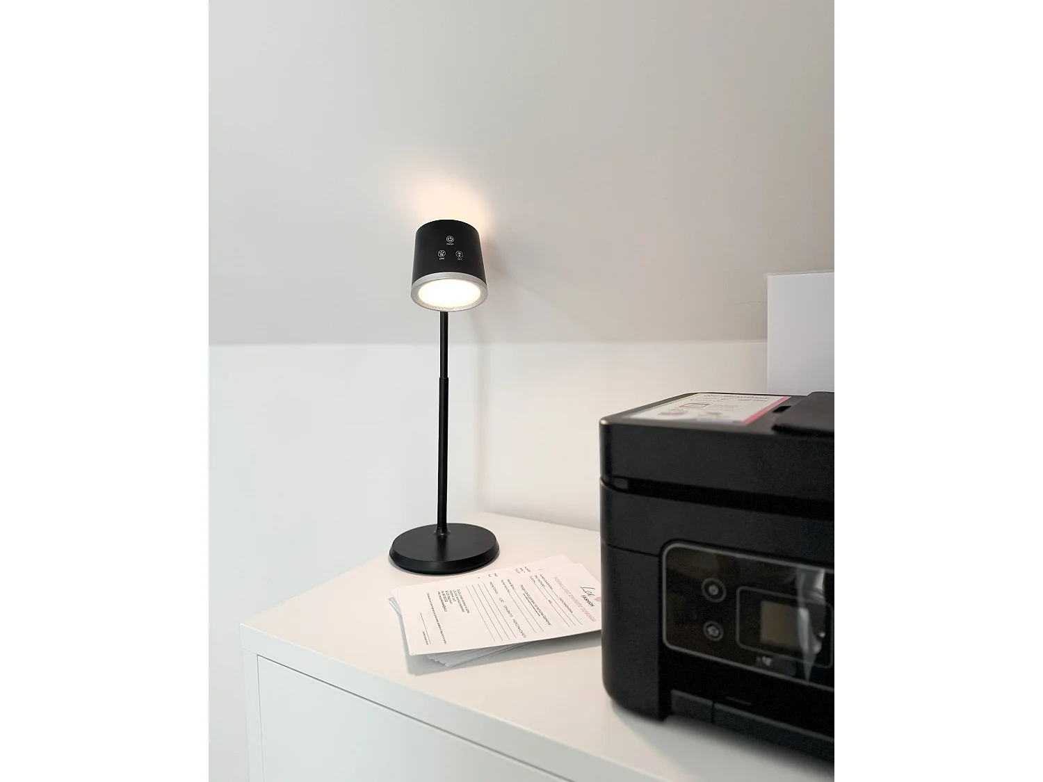 Wireless LED Table Lamp LIBRA with Dimmer Black