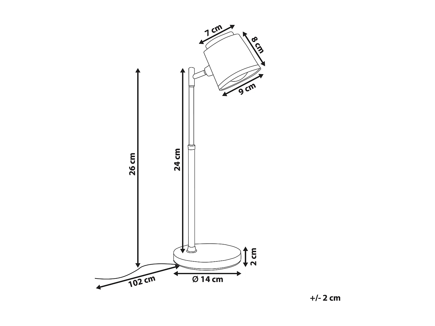 Lampe de table LED sans fil LIBRA Avec variateur Noir