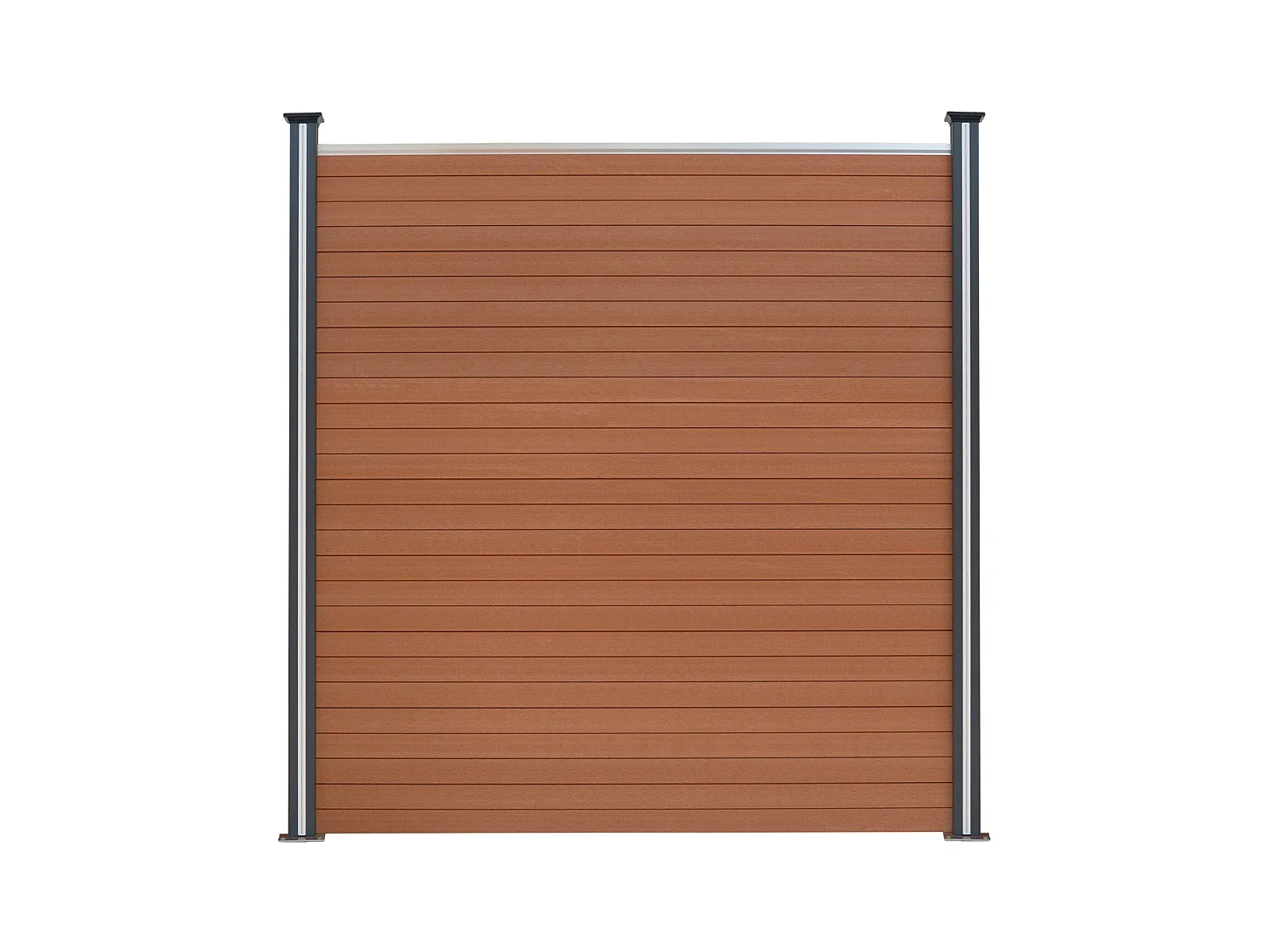 Composiet Schutting Paneel x 8 & LED Palen x 9 - Bruin