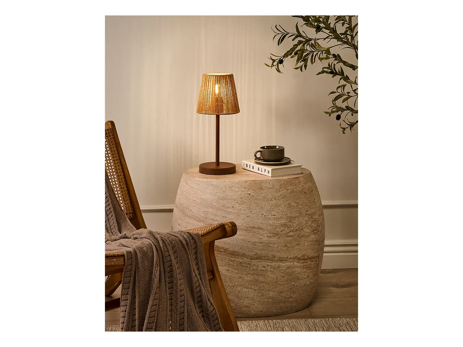 Lampe à poser HANGER Métal Marron