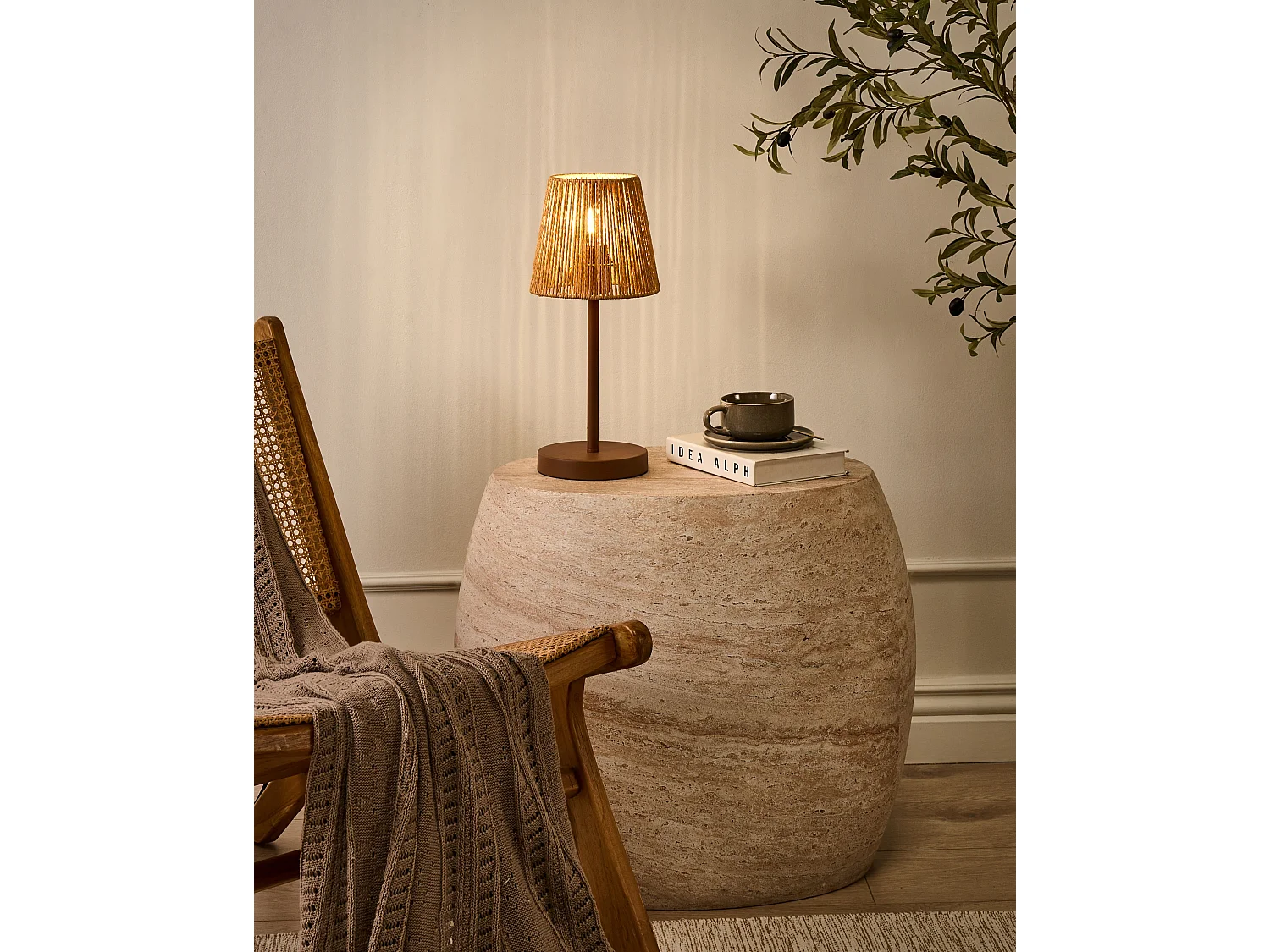 Lampe à poser HANGER Métal Marron