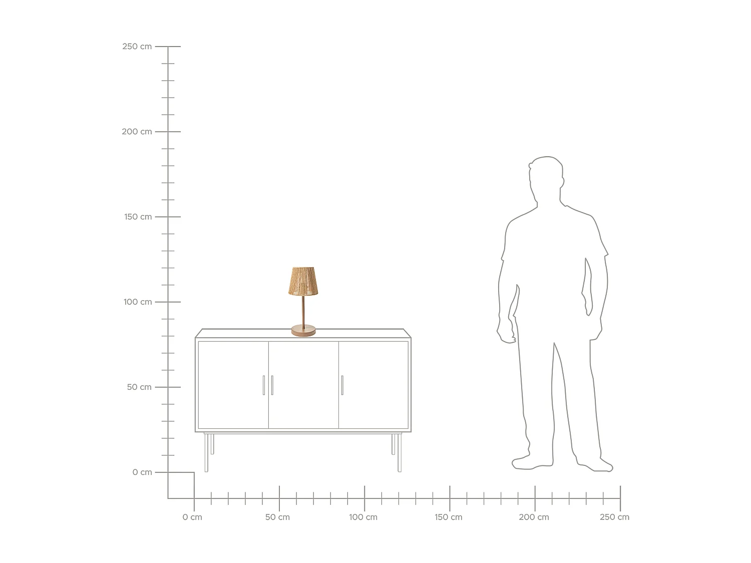 Lampe à poser HANGER Métal Marron