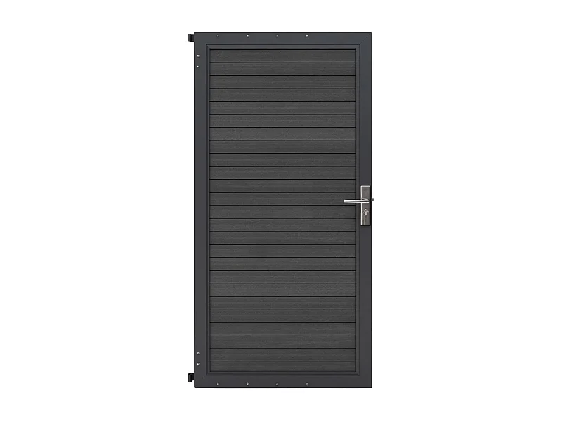 Puerta para Vallas para exteriores de WPC y Aluminio | Gris