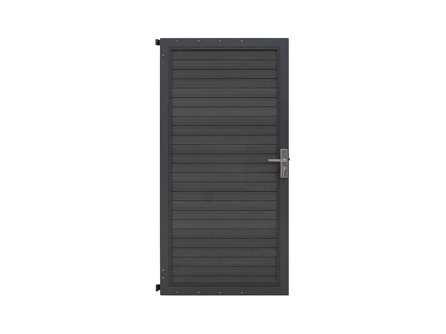Puerta para Vallas para exteriores de WPC y Aluminio | Gris