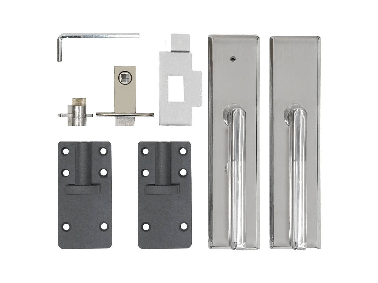 Puerta para Vallas para exteriores de WPC y Aluminio | Gris