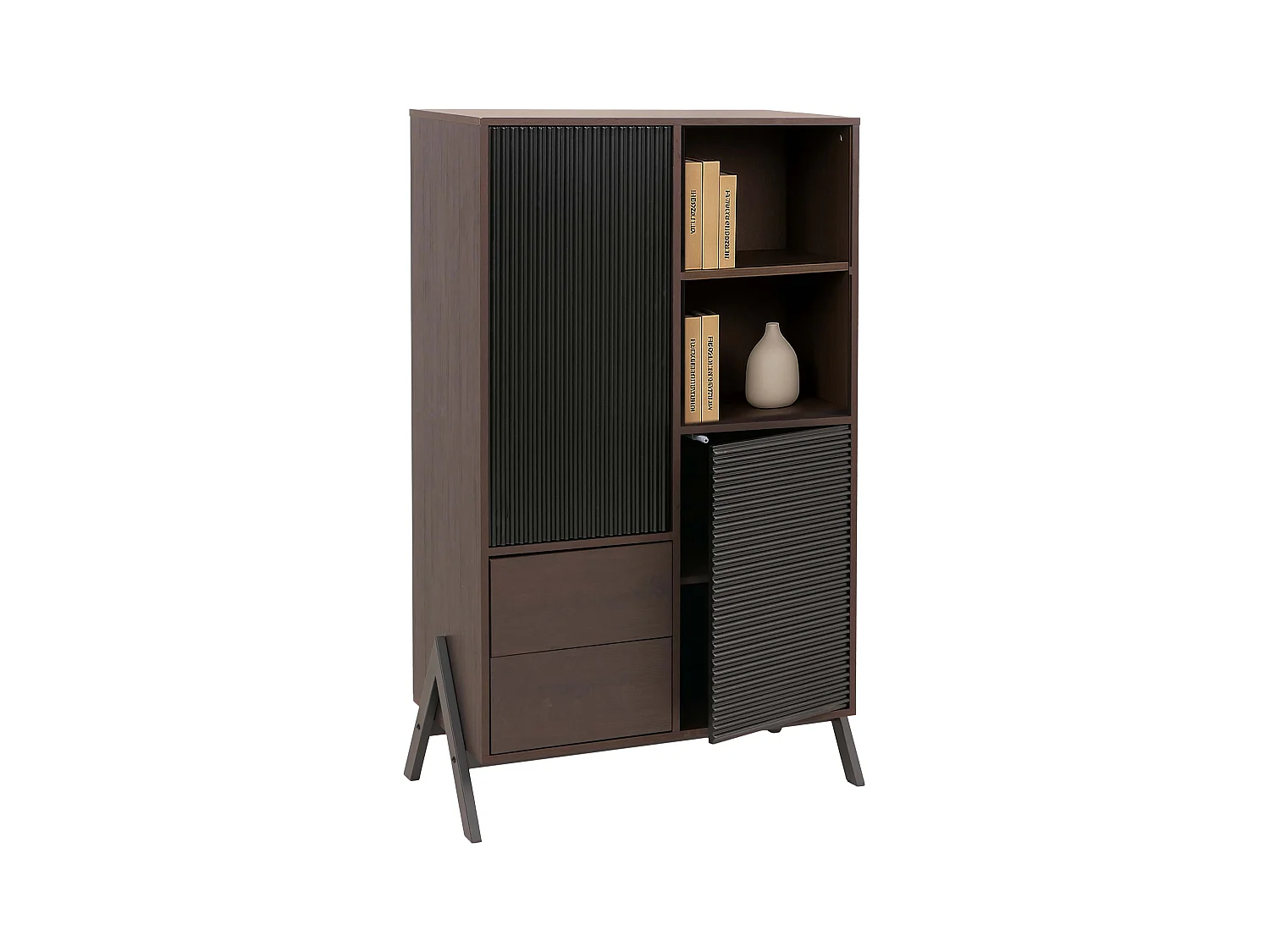 Armoire haute MCW-O40,  aspect noyer