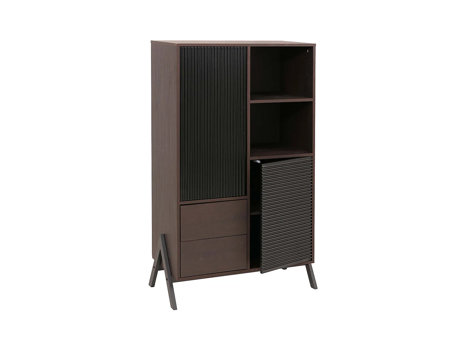 Armoire haute MCW-O40,  aspect noyer