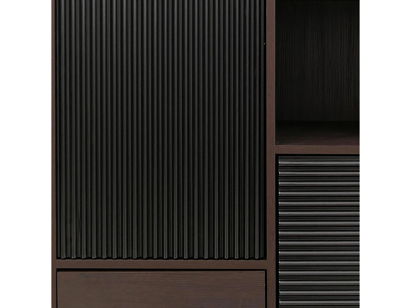 Armoire haute MCW-O40,  aspect noyer