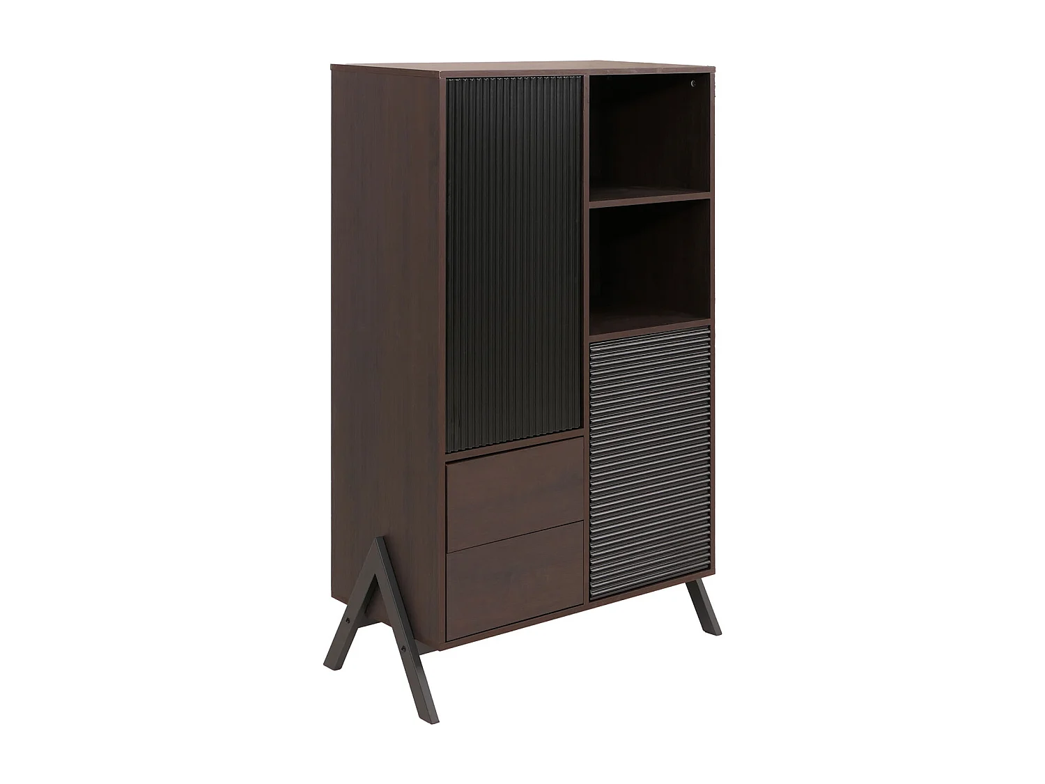 Armoire haute MCW-O40,  aspect noyer