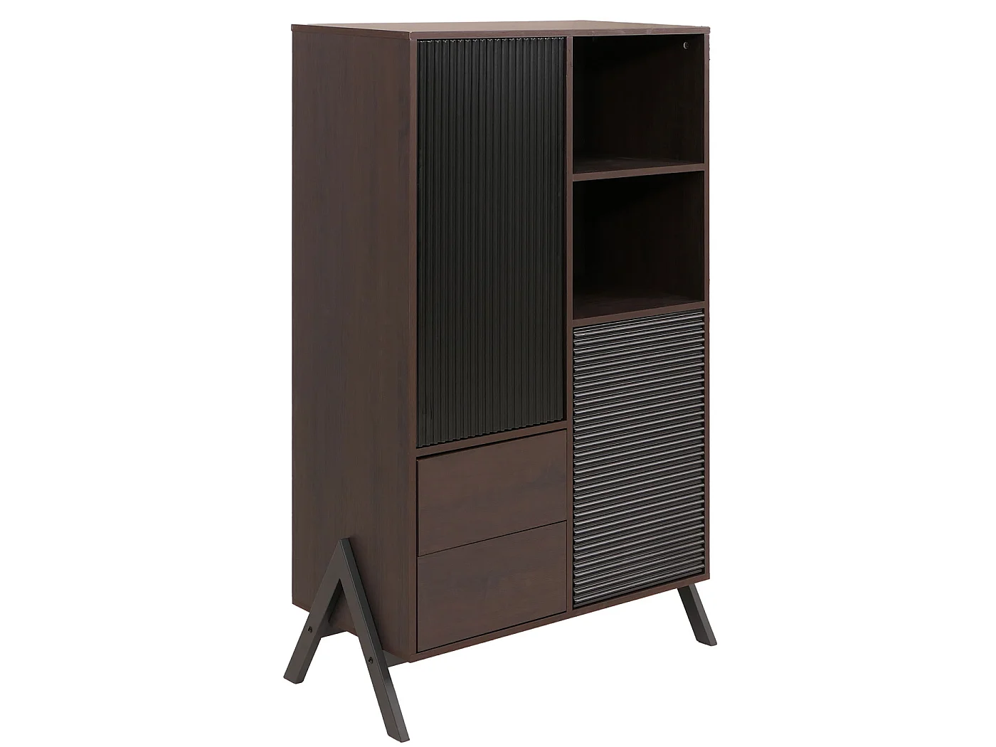 Armário alto MCW-O40,  acabamento em nogueira