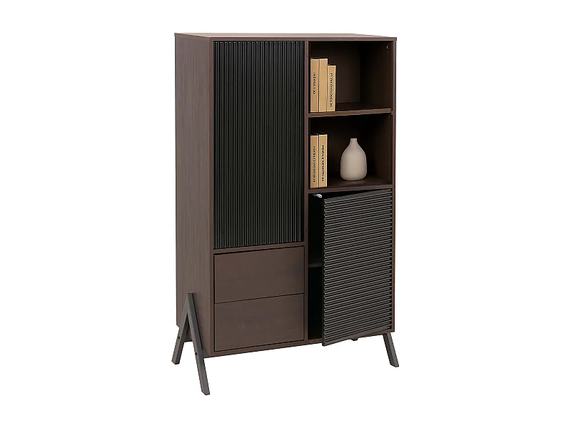 Armoire haute MCW-O40,  aspect noyer