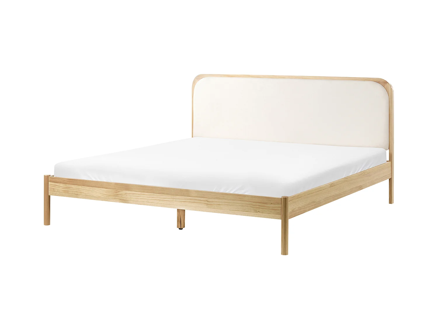 Lit avec sommier Bois de pin DOSCHES 180 x 200 cm Marron clair