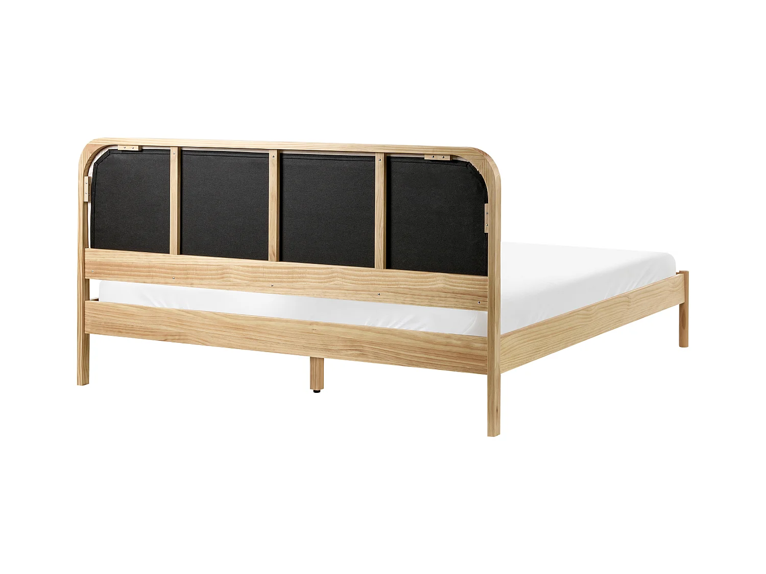 Lit avec sommier Bois de pin DOSCHES 180 x 200 cm Marron clair