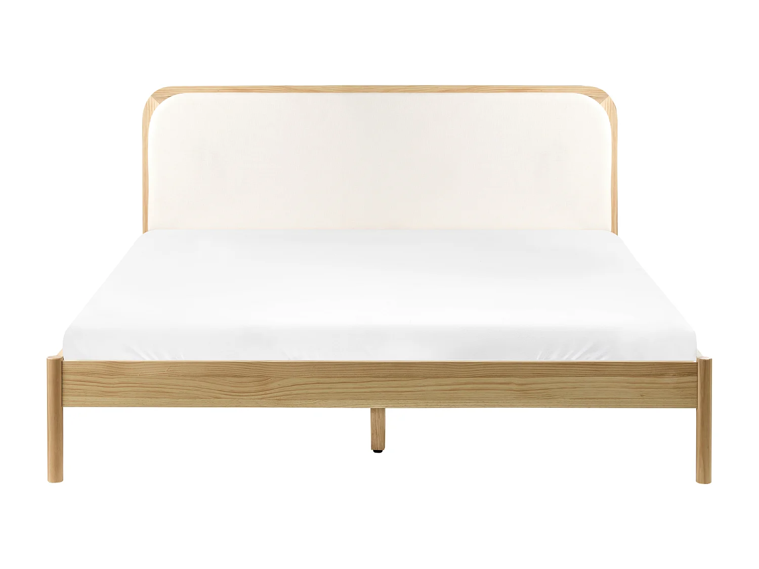 Lit avec sommier Bois de pin DOSCHES 180 x 200 cm Marron clair