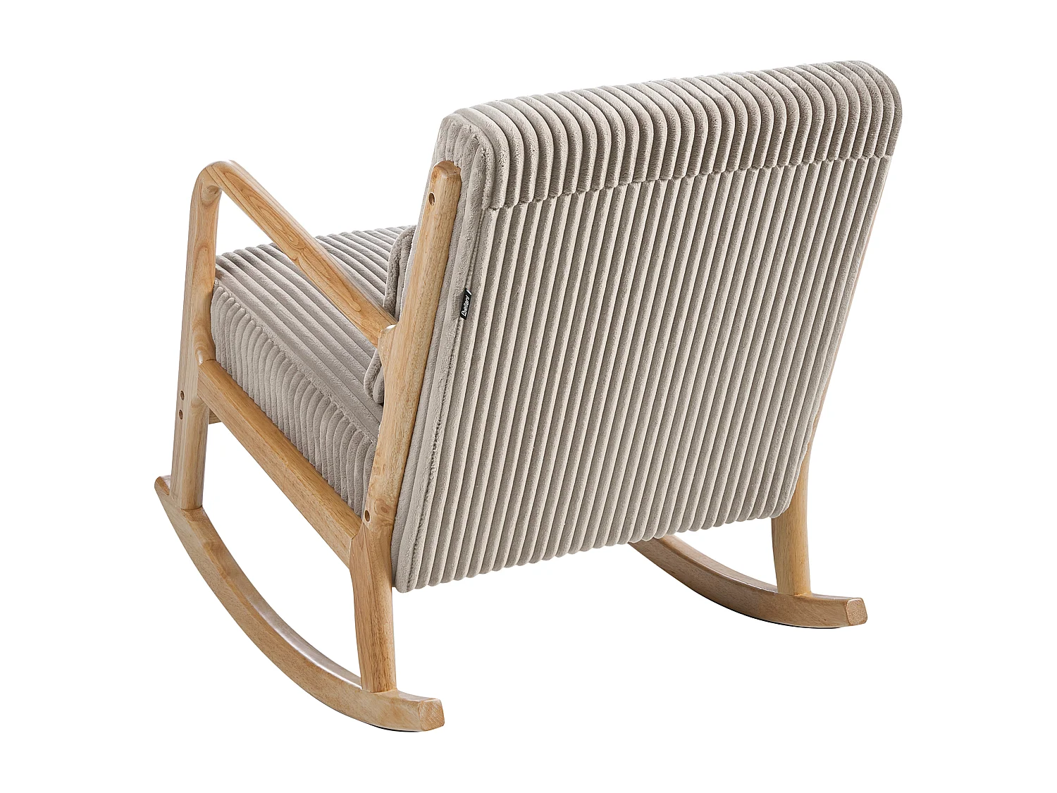 Fauteuil à bascule SORSELE Velours côtelé Beige