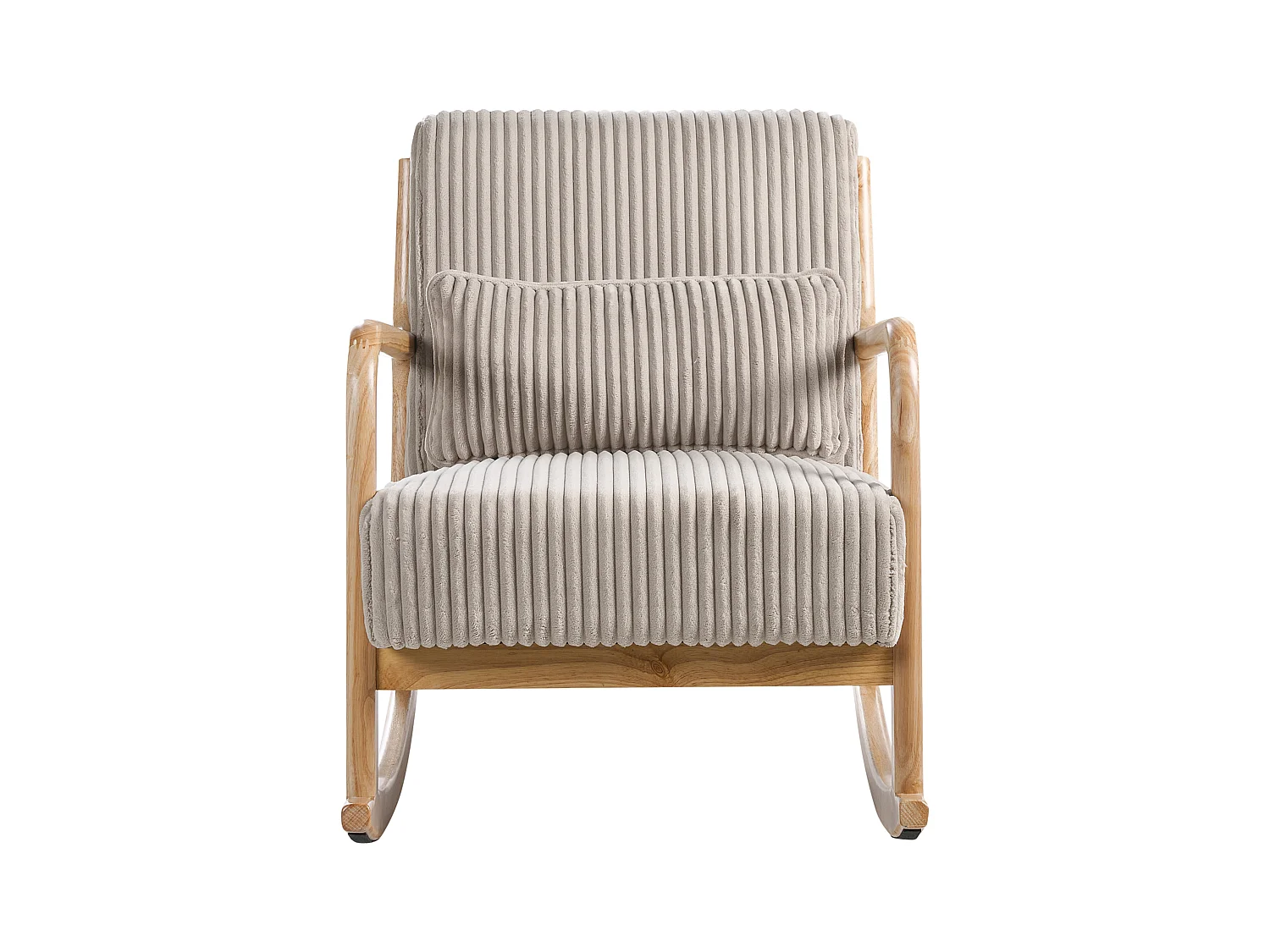 Fauteuil à bascule SORSELE Velours côtelé Beige