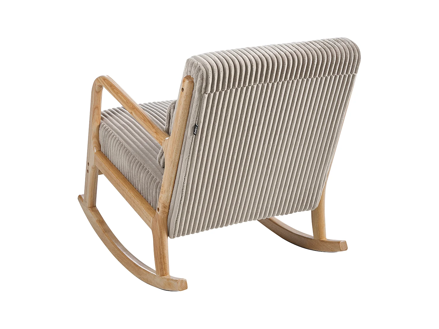 Fauteuil à bascule SORSELE Velours côtelé Beige