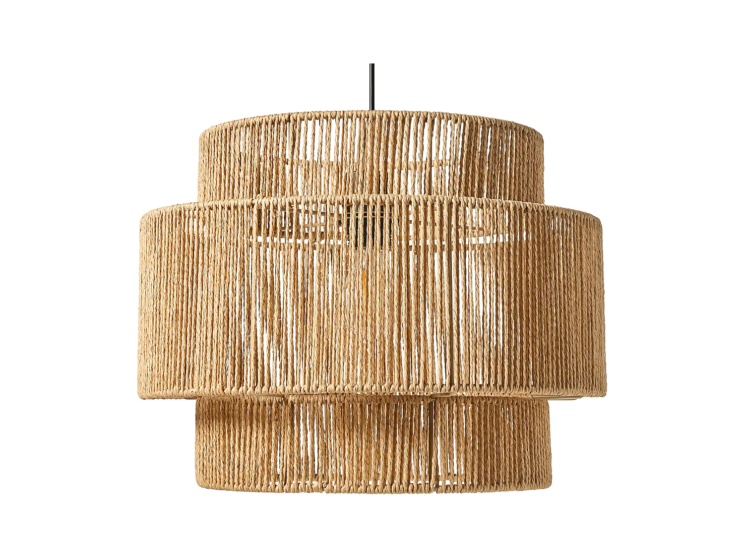 Lampe suspension WOKIRO Corde en papier Naturel