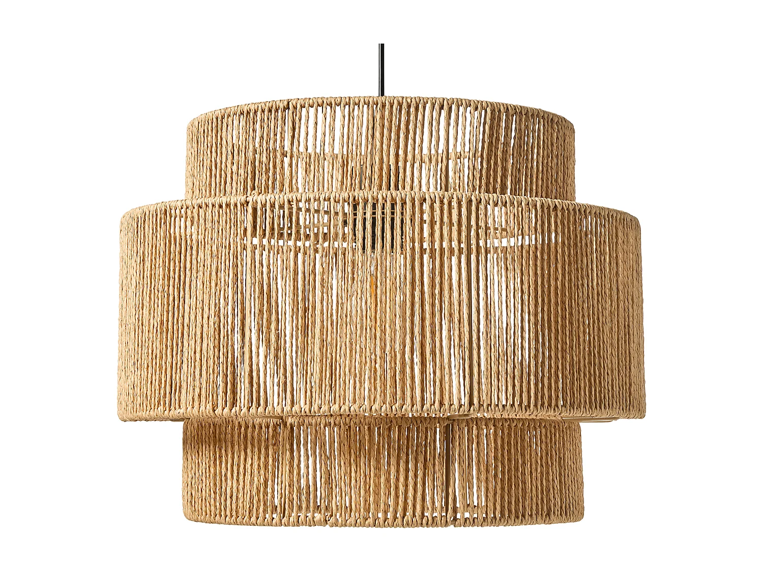 Lampe suspension WOKIRO Corde en papier Naturel