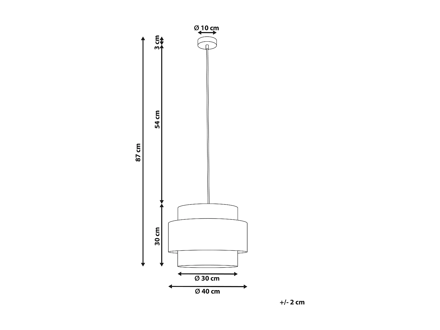 Lampe suspension WOKIRO Corde en papier Naturel