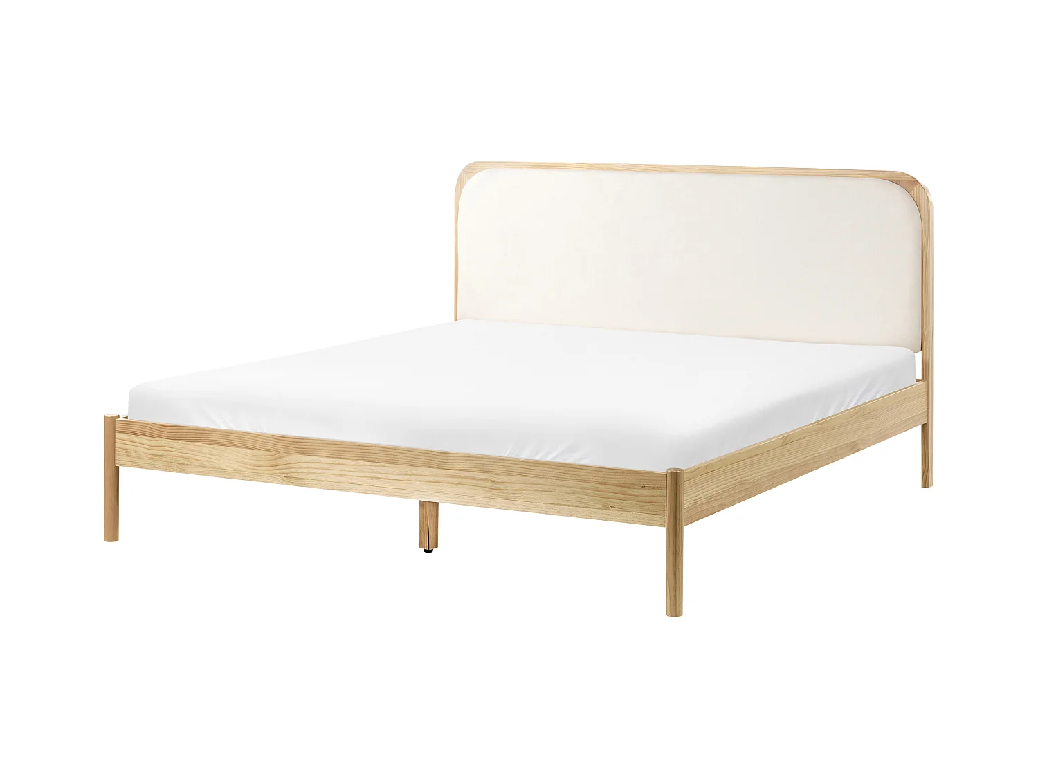 Lit avec sommier Bois de pin DOSCHES 160 x 200 cm Marron clair