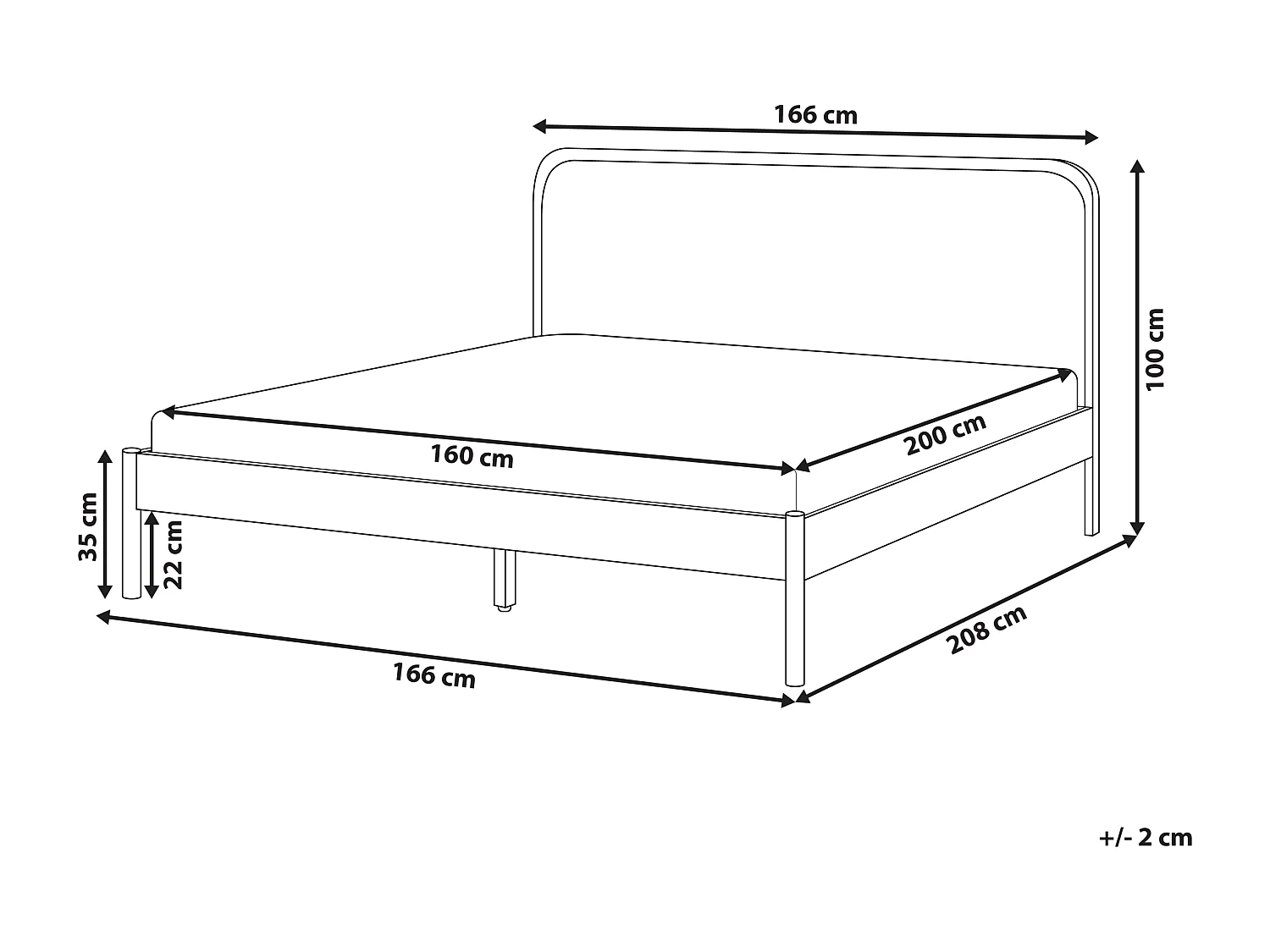 Lit avec sommier Bois de pin DOSCHES 160 x 200 cm Marron clair