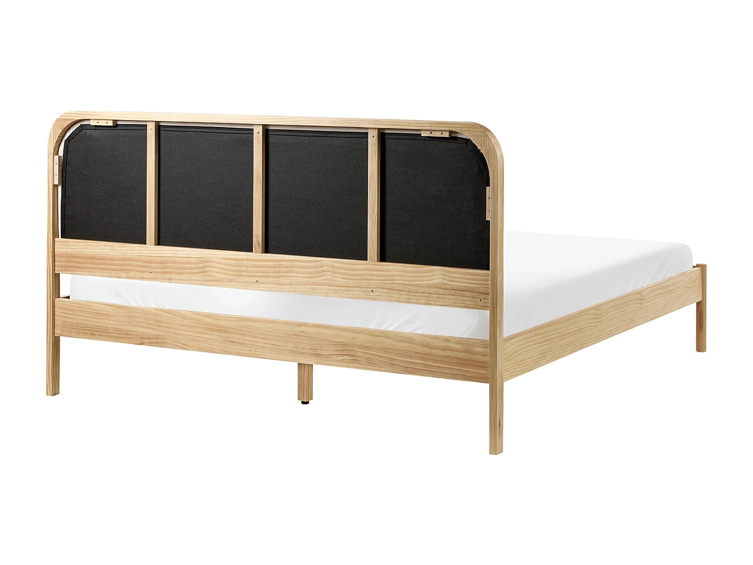 Lit avec sommier Bois de pin DOSCHES 160 x 200 cm Marron clair