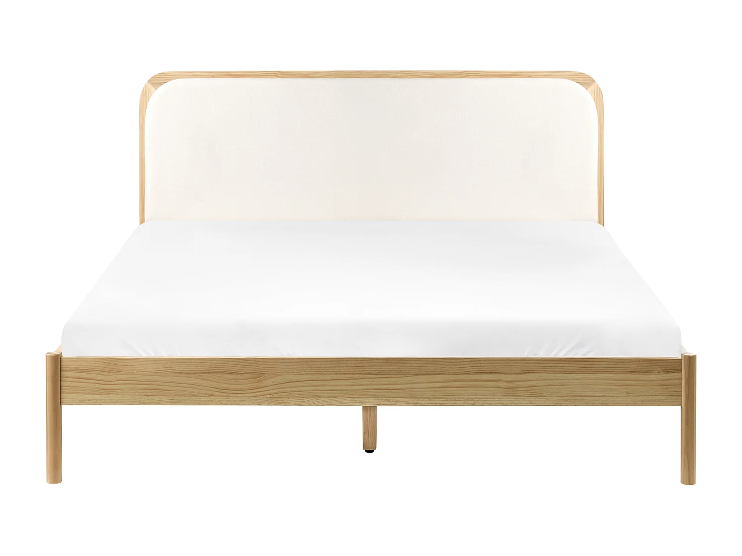 Lit avec sommier Bois de pin DOSCHES 160 x 200 cm Marron clair