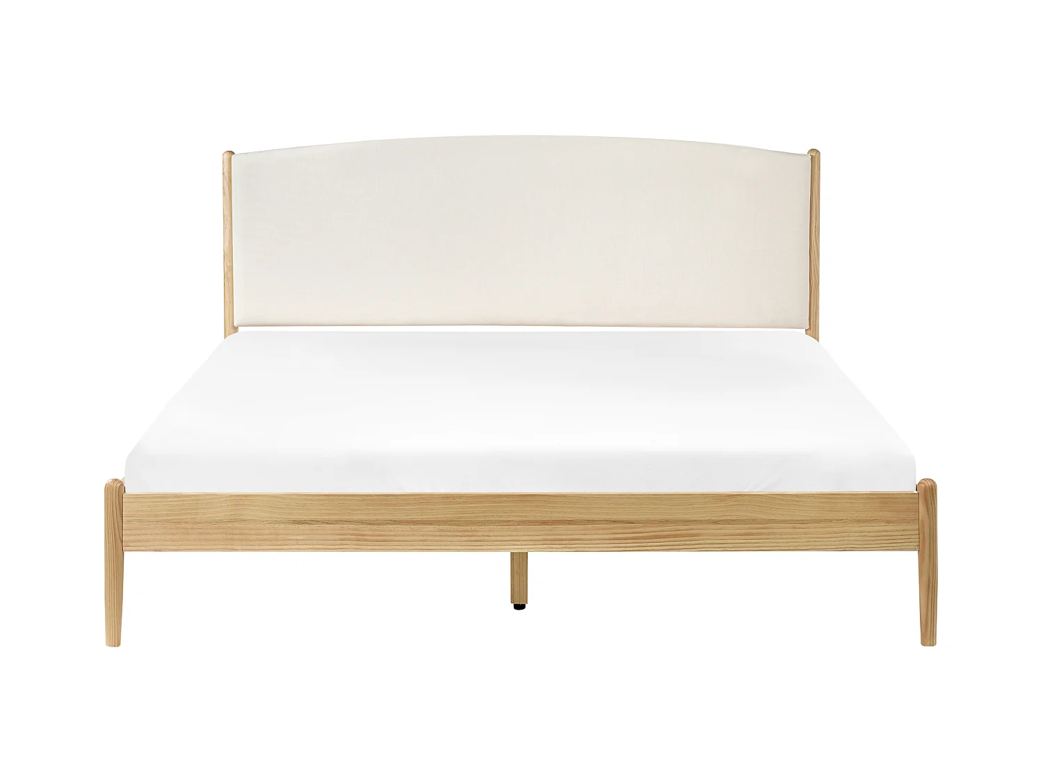 Lit avec sommier Bois de pin CLAIRAC 180 x 200 cm Marron clair