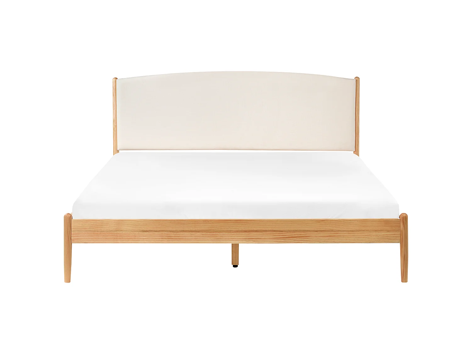 Lit avec sommier Bois de pin CLAIRAC 180 x 200 cm Marron clair