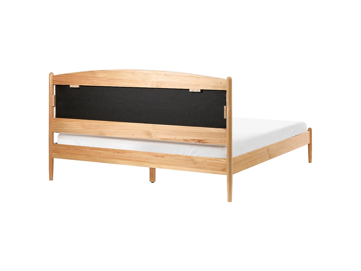 Lit avec sommier Bois de pin CLAIRAC 180 x 200 cm Marron clair