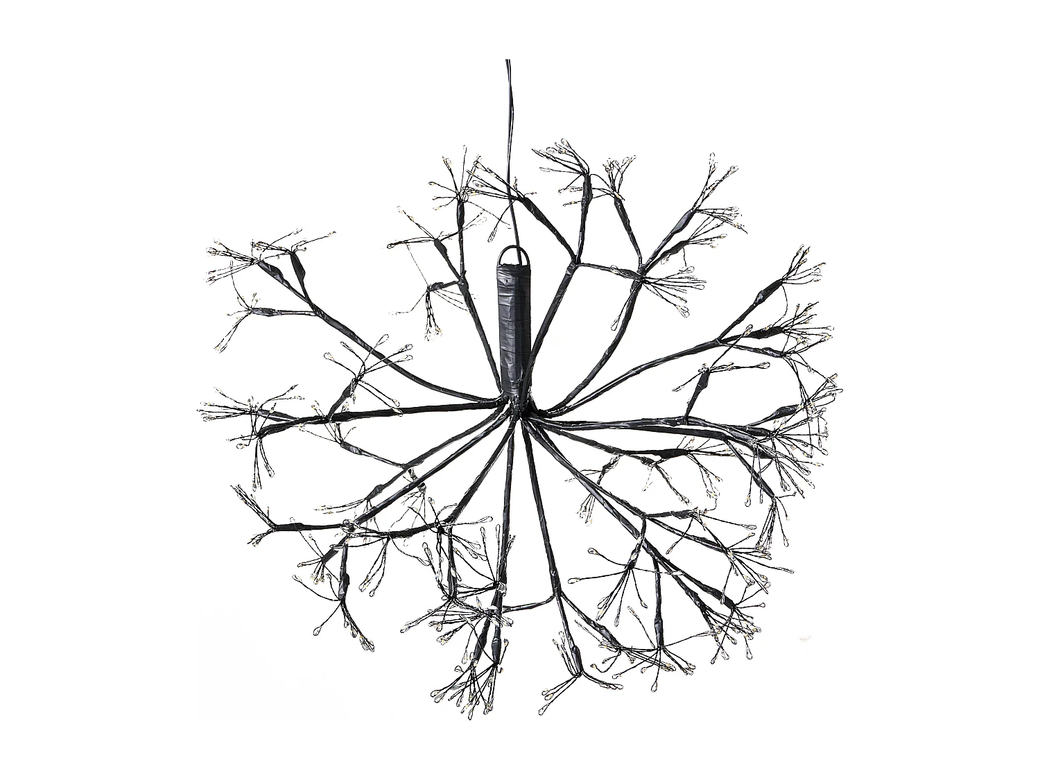 Lot de 2 décorations suspendues LED RACKSTA Gui 30/25 cm Noir