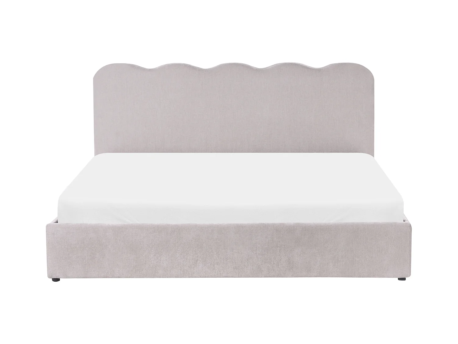 Lit ottoman Tissu NANTERRE 180 x 200 cm Beige