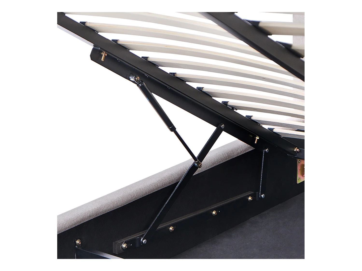 Lit ottoman Tissu NANTERRE 180 x 200 cm Beige