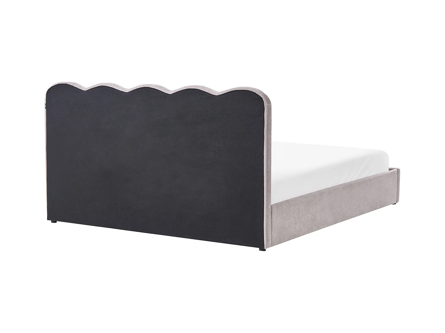 Lit ottoman Tissu NANTERRE 180 x 200 cm Taupe