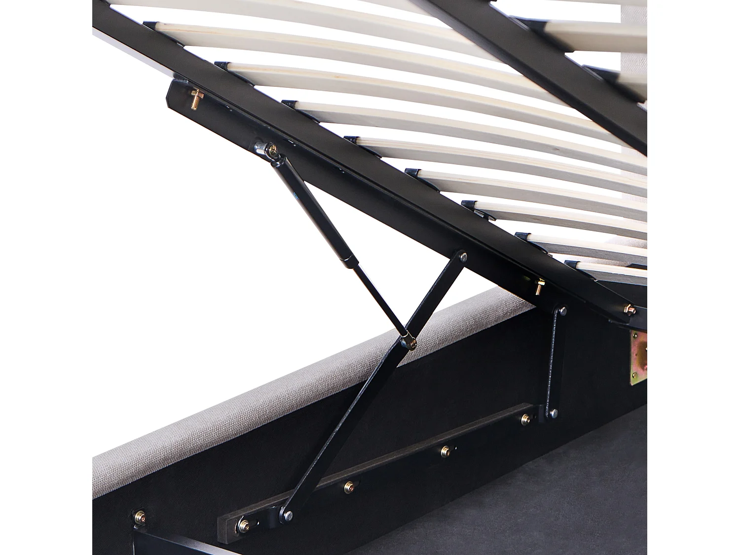 Lit ottoman Tissu NANTERRE 180 x 200 cm Beige