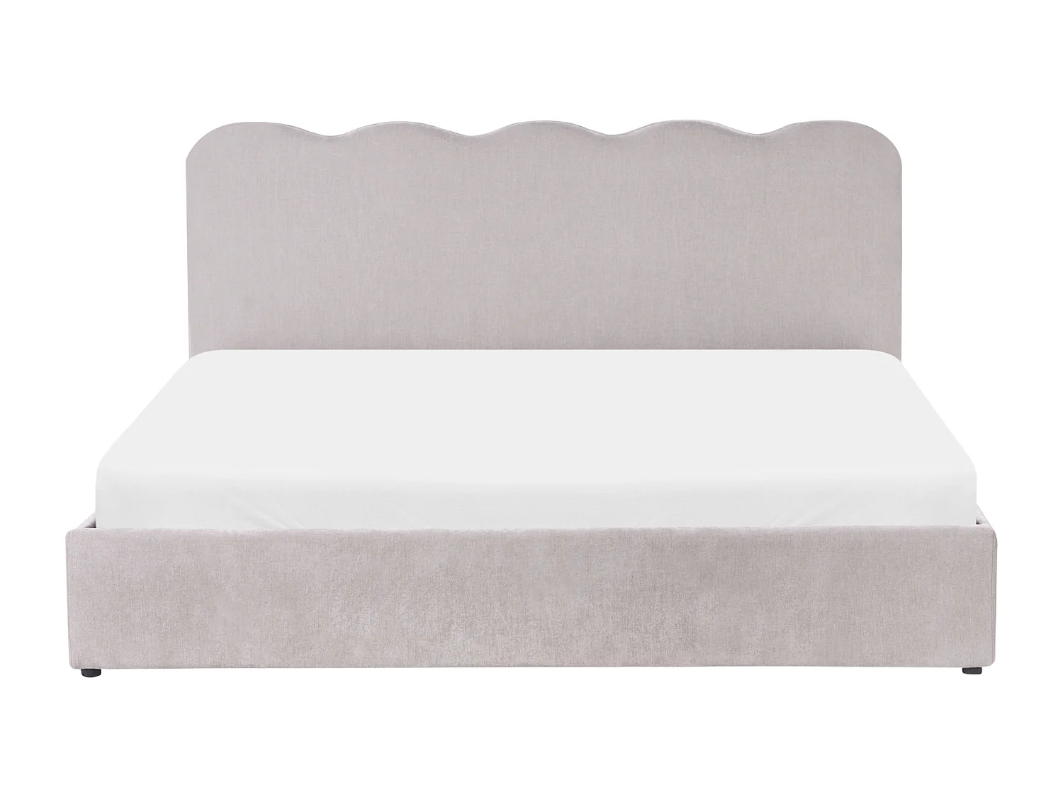 Lit ottoman Tissu chenille NANTERRE 180 x 200 cm Beige