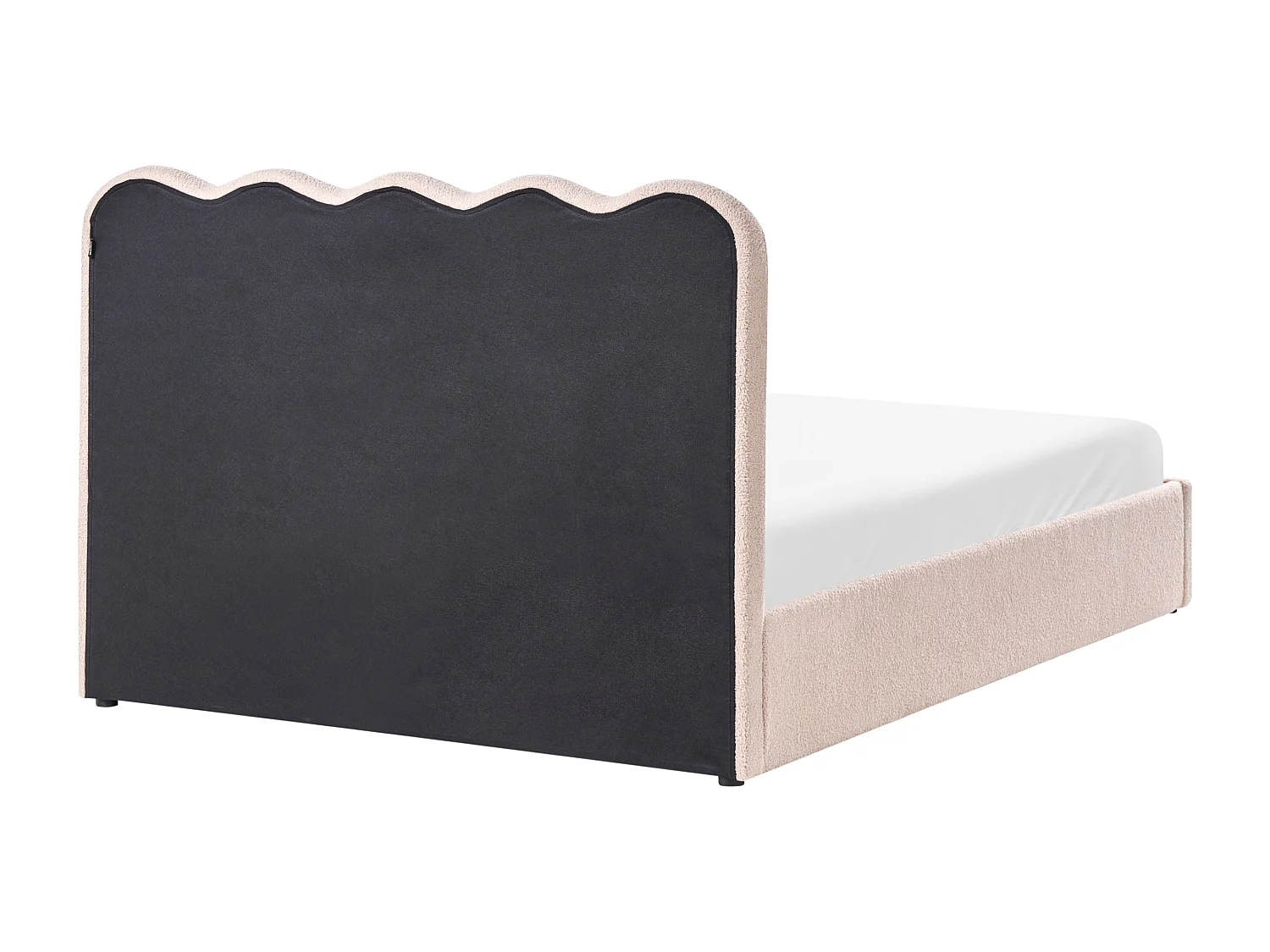 Lit ottoman Bouclé NANTERRE 140 x 200 cm Beige