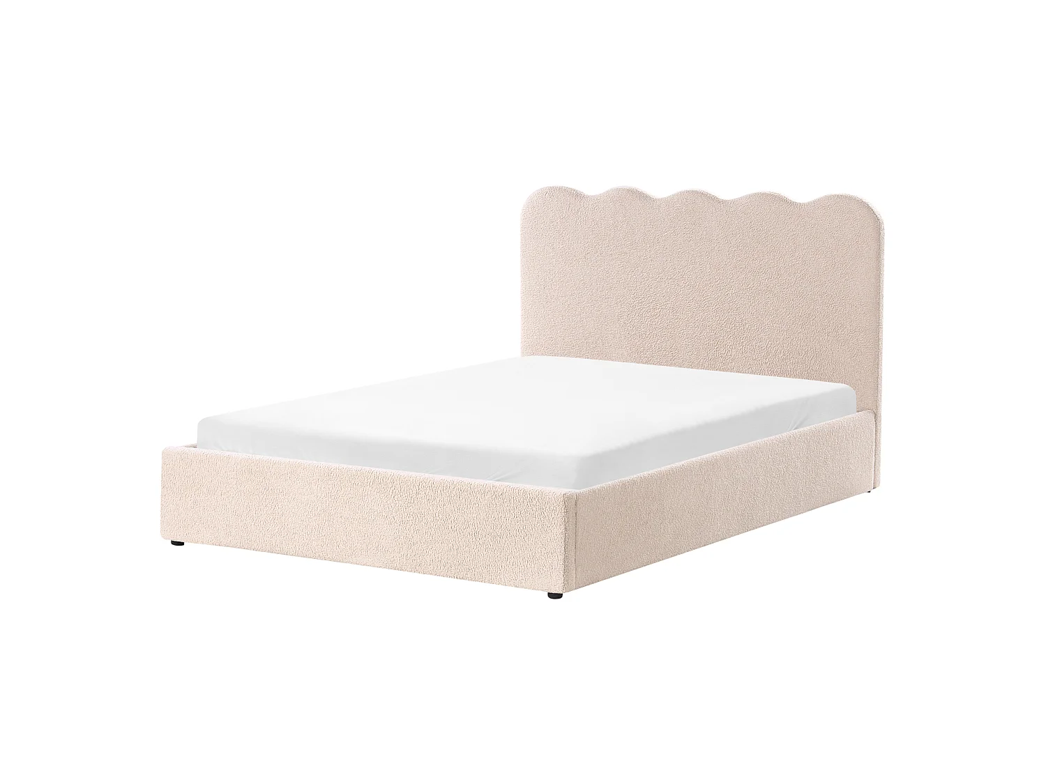 Lit ottoman NANTERRE Bouclé Beige 140 x 200 cm