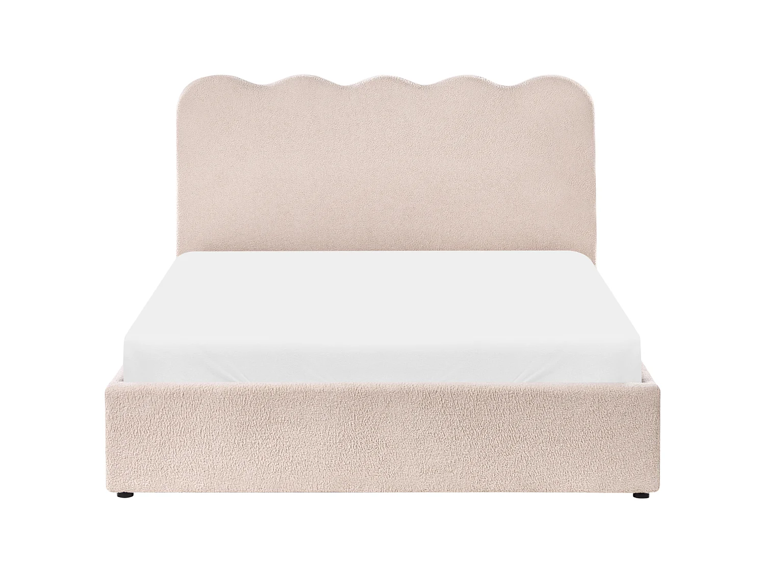 Lit ottoman NANTERRE Bouclé Beige 140 x 200 cm