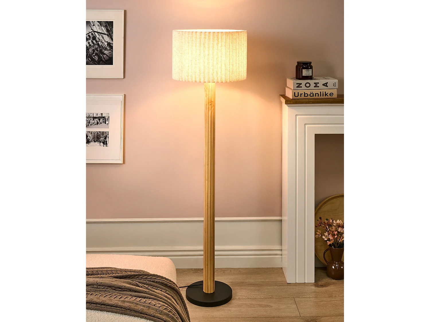 Lampadaire BELESSA Lin Beige clair