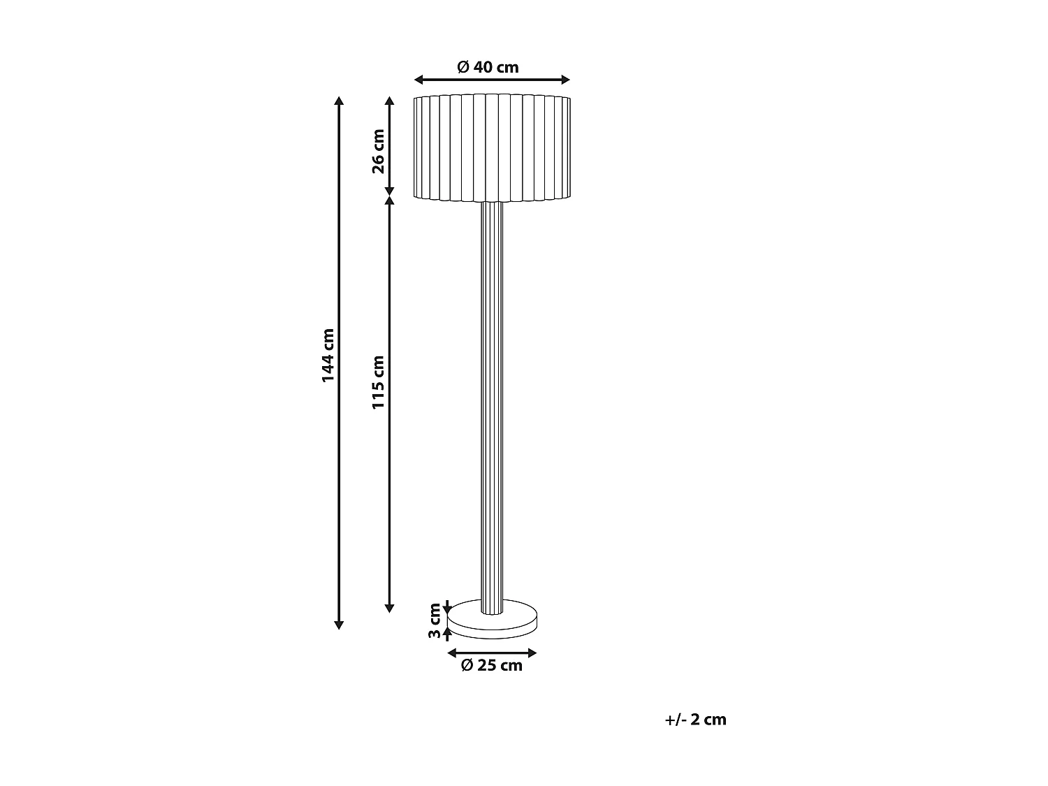Lampadaire BELESSA Lin Beige clair
